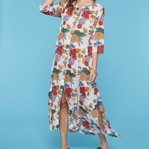 Roller rabbit size small button up cotton dress